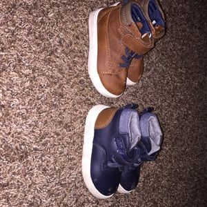Two pairs of 5c toddler boy shoes